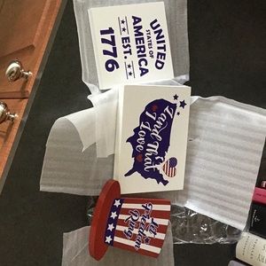 Fourth of July wooden home decor-never used